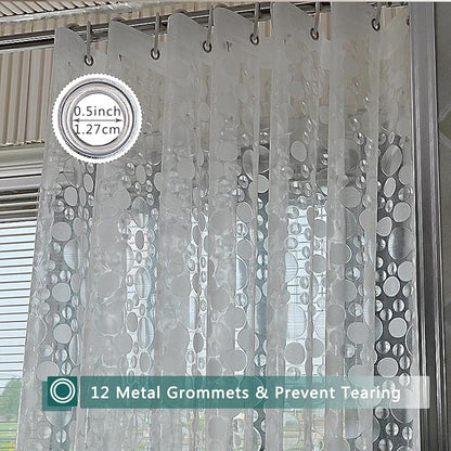 Shower Curtain Liner, 100% Waterproof Peva Shower Curtains with 3 Duty Heavy Bottom Magnets and 12 Rust Proof Grommets, 72x72 Weighted Shower Liner for Shower Stall, Bathtubs