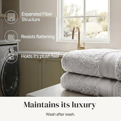 Modern Threads 4-Pack SpunLoft Bath Towel 30x54 - Grey