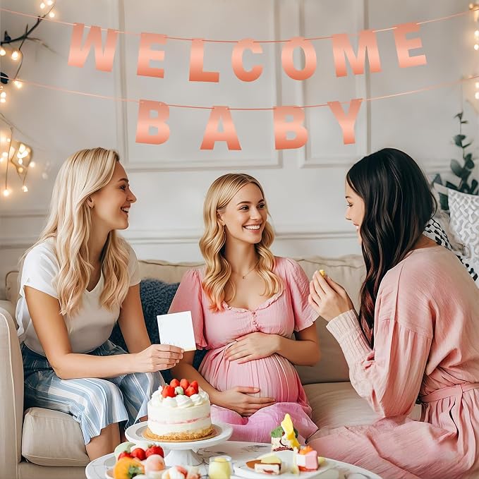 DIY Banner Kit with Letters Bright Rose Gold Customizable Birthday Banners Graduation Banner Custom Party Hanging Banners for Graduation Wedding Party Baby Shower Decoration (Bright Rose Gold)