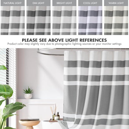 Madison Park Spa Waffle Shower Curtain Pieced Fabric with 3M Scotchgard Moisture Management Modern Home Bathroom Decorations, Wide 108"x72", Grey | Striped, Pieced Fabric Design, 3M Scotchgard Moisture Management, Hotel Quality, Modern, for Bathroom, O...