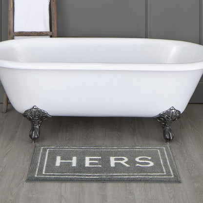 Mohawk Home Hers Pewter 1' 8" x 2' 10" Bath Mat