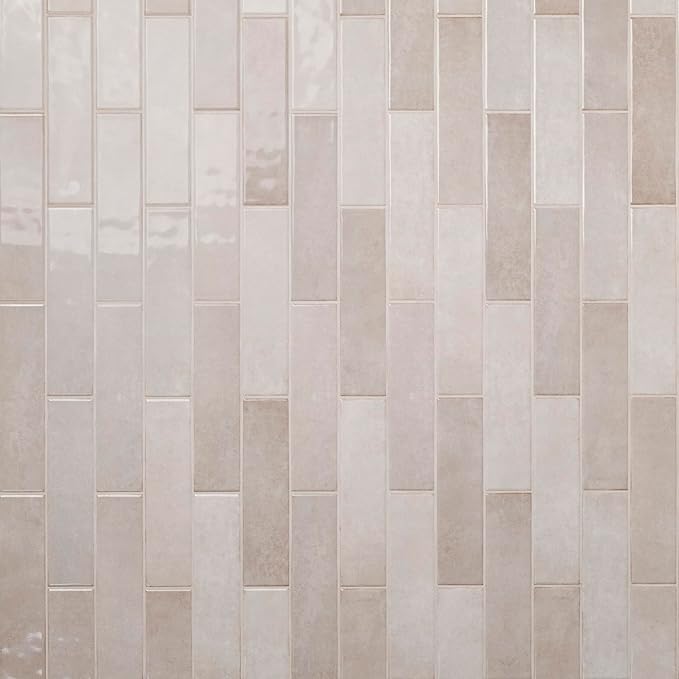 MSI Renzo Sterling 3 Inch x 12 Inch Bullnose Ceramic Subway Tile for Bathroom, Kitchen Backsplash, Accent Wall, and Shower Wall