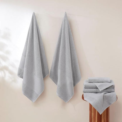 Modern Threads Air Cloud 18-Piece Towel Set - 100% Zero-Twist Cotton, 500 GSM, Quick Dry & Plush, Gray