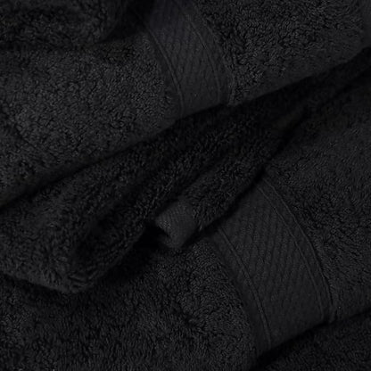 SUPERIOR Egyptian Cotton Ultra Plush & Absorbent, 6 Piece Set, Black | Quick Dry, Soft Luxury Towel Set, Bath Essentials, Guest Bath, Spa, 2 Bath, 2 Hand, 2 Face Towels, Madeline Towels