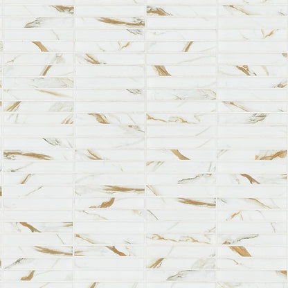 MSI Calacatta Gold Stack Pattern 12 in. x 12 in. Matte Porcelain Mosaic Tile – Floor & Wall Use for Bathrooms, Backsplashes, Showers, and Accent Walls