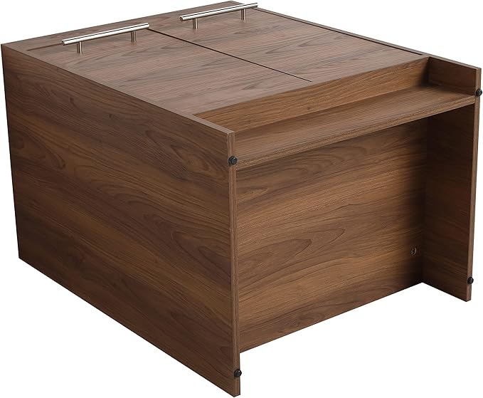 36" Bathroom Vanity, 36 Inch Freestanding Vanity with Ceramic Vessel Sink, Modern Single Sink Bathroom Vanity Combo, Brown Floor Stand Storage Cabinet Set (BRE110, 36 * 18)