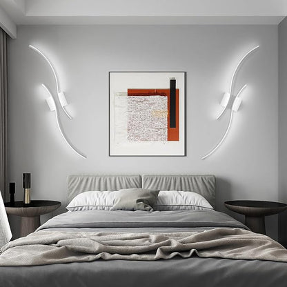 CANEOE Modern Led Wall Light Set of 2, 39inch Indoor Led Wall Sconce Lighting, Bathroom Vanity Light Fixtures Over Mirror for Living Room Hallway Bedroom Bedside Wall Lamp (White,6000K,2 Packs)