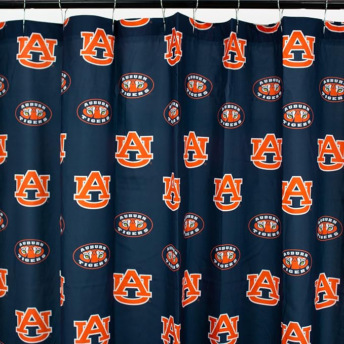 Everything Comfy Auburn Tigers Bright and Colorful Shower Curtain Cover 70" x 72"