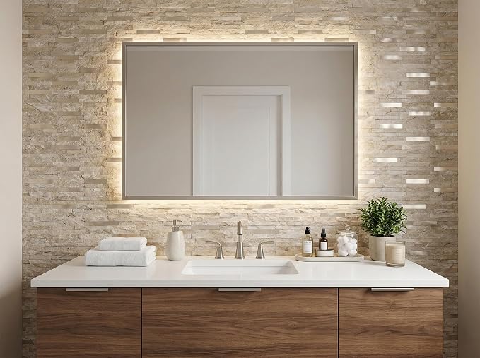 Yipscazo 10 Sheets Peel and Stick Stone Metal Tile Backsplash, Stick on Tiles for Backsplash Kitchen, Bathroom, Laundry Room, Camper, Fireplace (12'' X 12'', Rustic Stone)