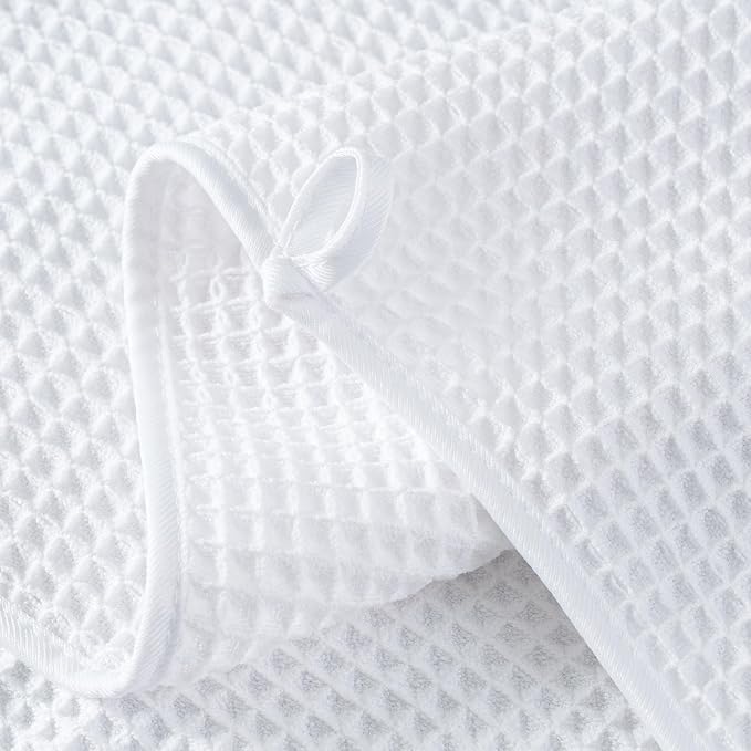 MICROFI New Microfiber Waffle Bath Towels, 2 Pieces, Soft, Absorbent, Fast Drying, Lint Free 430 GSM (30''x60''/76cm x 152cm)