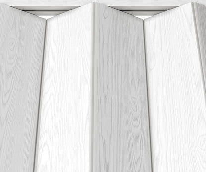 36" x 80" Premium Foldable Accordion Doors,Heavy Duty,White Oak | Foldable accordion doors w/ double‑walled heavy‑duty panels, ideal as interior room dividers for privacy, space‑saving design