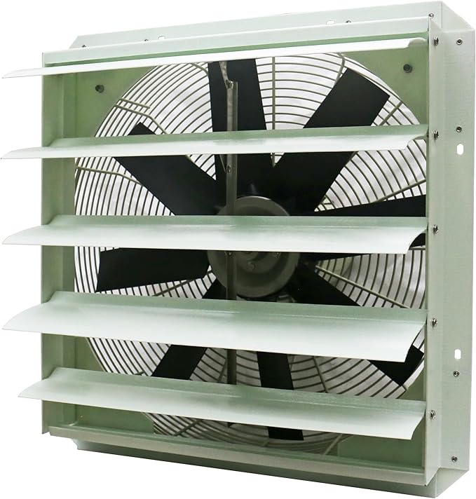 iLiving 20-Inch Corrosion Resistance Shutter Exhaust Fan, Single Speed