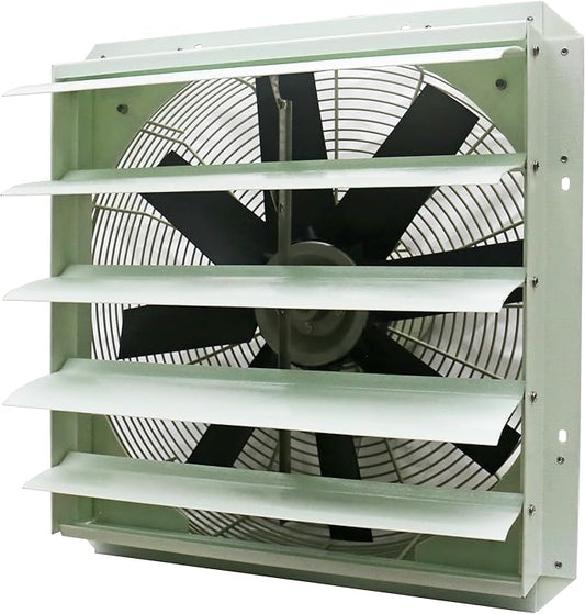 iLiving 20-Inch Corrosion Resistance Shutter Exhaust Fan, Single Speed
