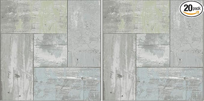 FloorPops FP3290 Boardwalk Peel & Stick Floor Tiles, Grey (Pack of 2)