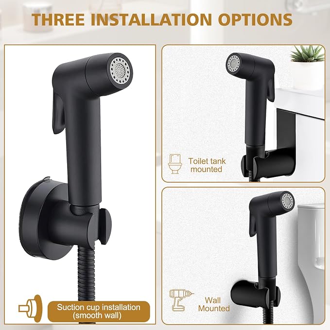 Handheld Bidet Sprayer for Toilet, Muslim Shower Bidet Attachment for Toilet, Cloth Diaper Toilet Sprayer, Jet Spray for Toilet with Bidet Hose for Feminine Wash
