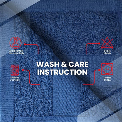 Infinitee Xclusives 100% Cotton Luxury Wash Cloths for Showering - 12 Pack | Washcloths [13x13] - Soft and Absorbent Face Towels for Bathroom Wash Clothes - Gym, Spa & Hotel Use