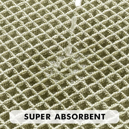 MIULEE Set of 2 Waffle Bathroom Rugs Boho Bath Mat Sage Green 20x32 Inch | Non Slip, Super Absorbent, Washable, Ultra Soft, Rubber Backed Bath Rugs for Bathroom Floor Tub Shower