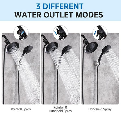 G-Promise Solid Metal 3-Way Shower Diverter Valve (Oil Rubbed Bronze) | Smooth Knob Switch, Spray Separately or Both, Anti-Leak, Easy to Install, Standard Connections, Universal Replacement Part