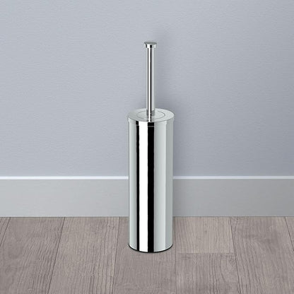 Gatco 1481 Latitude II Slender Toilet Brush Holder, Freestanding Bathroom Toilet Brush Set, Chrome