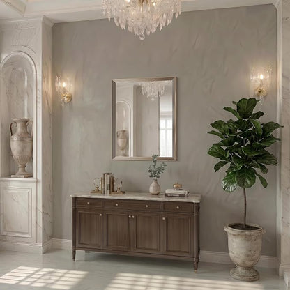 DESBING 24"x30" Gold Bathroom Mirrors for Over Sink | Tempered Glass, Metal Frame, Rectangle Vanity Wall Mirror for Bathroom, Living Room, Bedroom, Horizontally or Vertically