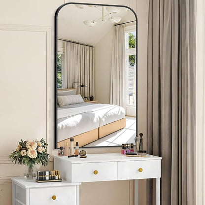 COFENY Bathroom Mirror, 24x40 inch Black Rectangle Wall Mounted Mirror with Thin Frame, Bathroom Vanity Mirrors for Over Sink, Entryway, Living Room, Bedroom