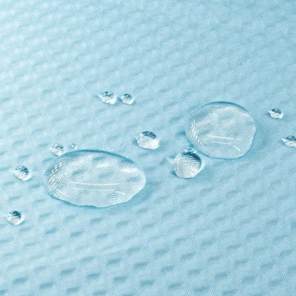 Tititex Solid Sky Blue Cloth Fabric Shower Curtain Liner with 2 Magnets - Texture Soft Hotel Quality Waterproof Shower Liner, Light-Weight & Machine Washable 72x72 inch