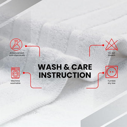 Infinitee Xclusives 100% Ring-Spun Cotton Bath Towels for Bathroom - Pack 2 | Luxury Super Soft, Absorbent & Quick-Drying |27x54 inches| Large Bathroom Towels Set |600 GSM| Gym, Shower, Spa & Hotel Use