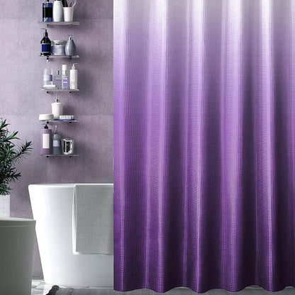 Purple Ombre Fabric Shower Curtain for Bath Decor, 72 x 72 | Ombre Fabric Shower Curtain, Purple Bathroom Decor Accessories Set, Water Repellent and Machine Washable