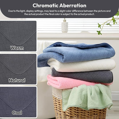 JML Bath Towels with Hanging Loop, 2 Pack, 27x55 in, Microfiber, Dark Gray | Soft, Super Absorbent, Quick Dry, Lint-Free & Fade-Resistant, Lightweight Bathroom Towel for Daily Use