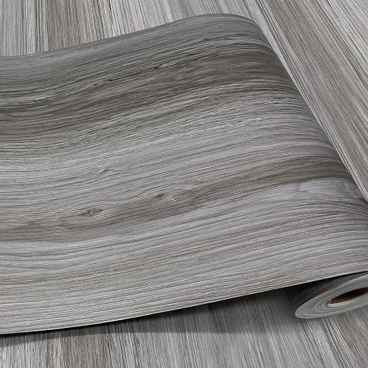 Woodgrain Vinyl Floor Roll, 11.8" x 590", Quick‑Apply Peel & Stick | Cover 49 Sq.ft, Soft wood‑look finish, Long rolls reduce seams, Work on many surfaces, Non‑slip texture, Waterproof, Easy cut
