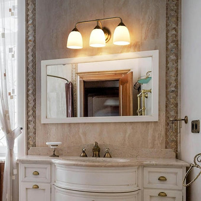 Gold 3-Light Traditional Bathroom Vanity Light Fixtures Over Mirror, Modern Vanity Lights for Living Room, Standard E26 Base, Aged Brass