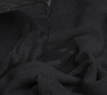 Looperry 6 Pack Small Bath Towel Set - 100% Cotton 23x46 Shower Towels in 450 GSM. Lightweight & Absorbent Quick Dry Gym Towel for Showering, Pet Drying, Spas & Salons. Terry Ringspun Towels (Black)