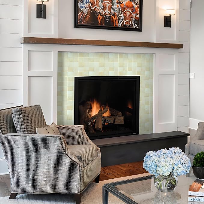 Art3d Grid Design Peel and Stick Backsplash, 10-Pack, 12 x 12 in, Sandstone | Enhanced Thickness, Strong Adhesion, Moisture Resistant, Long-Lasting, Minimalist Look, DIY Friendly, for Kitchen Countertops