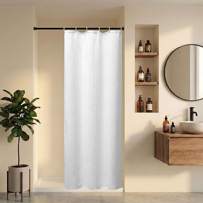 Stall Shower Curtain 36x72 White Shower Curtain Boho Waffle Shower Curtains Stall Size Fabric Shower Curtains for Bathroom