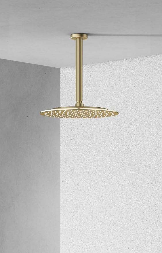 VBFF-Shower Head,rain shower head, 10 inch- Round Shower Head, 1.8 GPM Flow Rate, rainfall showerhead,VBFF12 (Brushed Gold)