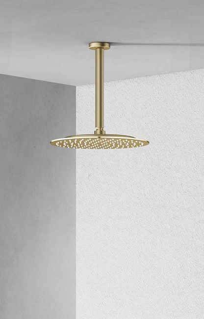 VBFF-Shower Head,rain shower head, 10 inch- Round Shower Head, 1.8 GPM Flow Rate, rainfall showerhead,VBFF12 (Brushed Gold)