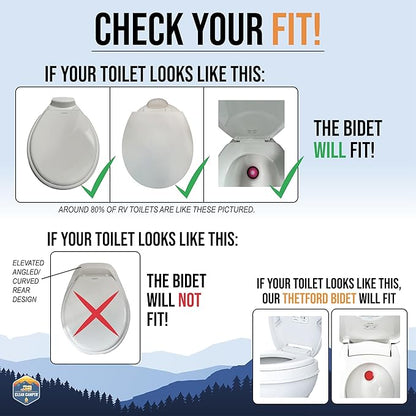 The Original RV Bidet Self-Cleaning Dual Nozzles | Non-Electric, Reversible Design | Easy Installation, RV Waterline Compatible | Adjustable Gentle Water Pressure | Eco-Friendly