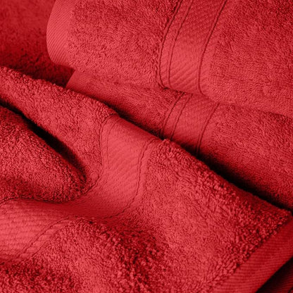 Superior Egyptian Cotton Plush & Absorbent, Bath Towel Set of 4, Red | Quick Dry, Soft Luxury Towel Set, Bath Essentials for Bathroom, Guest Bath, Spa, 4 Piece Bath, Madeline Towels