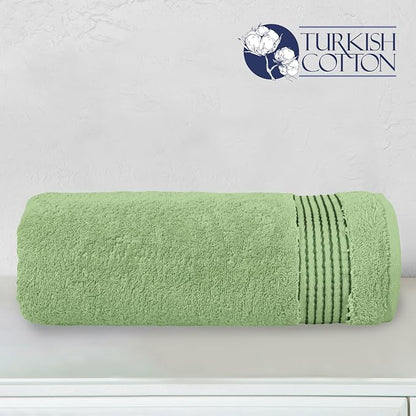 Elegant Comfort Premium Turkish Cotton 1 Piece Jumbo Bath Towel - 35 x 70 inch, Luxurious Hotel Spa Quality 100% Turkish Cotton Large Bath Towel - Highly Absorbent - Soft Bathroom Towel, Sage