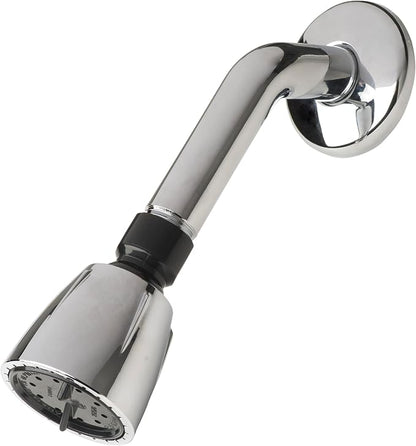 Laguna Brass 3320CP/4010CP Mobile Home Non-Metallic Two Handle 8" Shower Faucet Valve with Matching Shower Head/Arm/Flange Chrome Finish