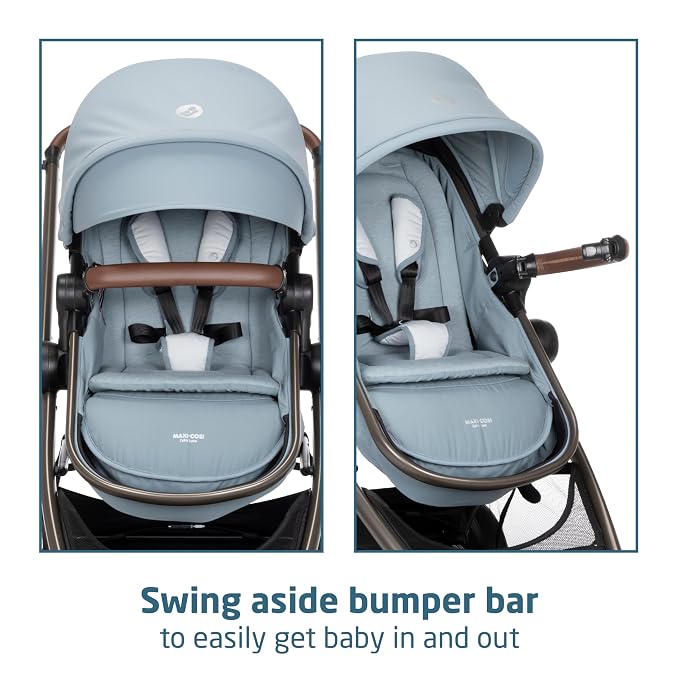 Maxi-Cosi Zelia 2 Luxe 5-in-1 Modular Travel System, New Hope Grey