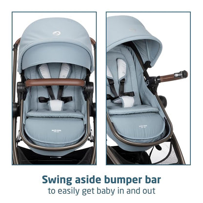 Maxi-Cosi Zelia 2 Luxe 5-in-1 Modular Travel System, New Hope Grey