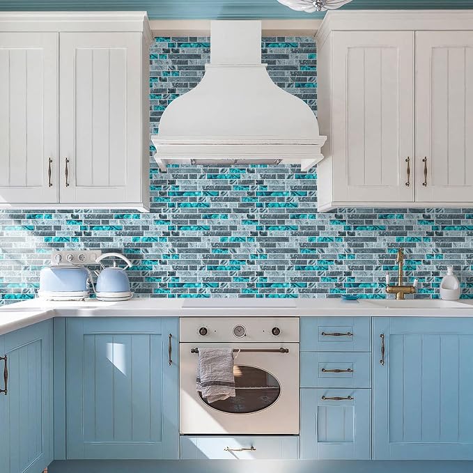 STICKGOO Thicker Design Peel and Stick Tile Backsplash, 12”×12”Stick on Backsplash for Kitchen, Self Adhesive Tile Stickers for Kitchen Backsplash and Bathroom(10 Sheets)