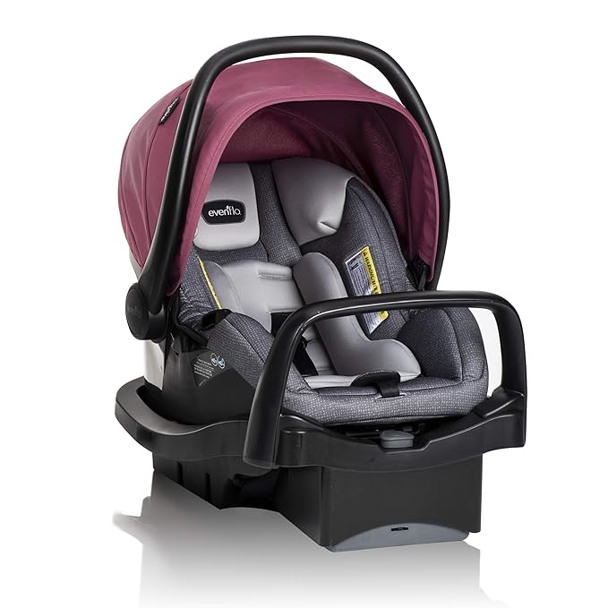 Evenflo Pivot Modular Travel System w/LiteMax Preemie and Infant Car Seat | 6 Modes of Use, Rear-Facing Mode for Infants 3-30 lbs, Stroller use up to 50 lbs (Dusty Rose Pink)