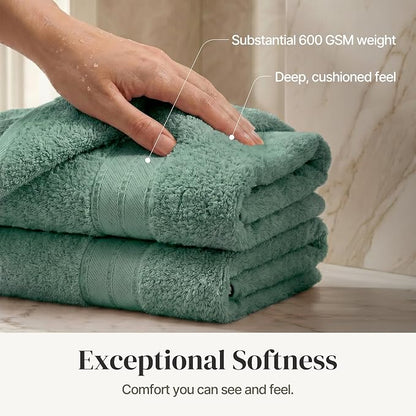 Modern Threads 4-Pack SpunLoft Bath Sheet Eucalyptus 35x66