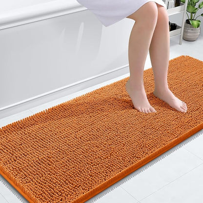 OLANLY Bathroom Runner Rugs 59x24, Extra Soft Absorbent Chenille Bath Rugs | Clay, Quick-Drying Rubber Backing, Machine Washable Long Bath Mat for Bathroom Floor, Tub and Shower, Home Decor Accessories