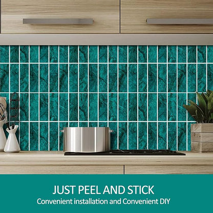 3D Backsplach Tile for Kitchen Peel and Stick, 12"x12" Stick on Subway Tiles for Bathroom, 10 Sheets