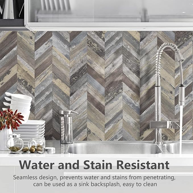 STICKGOO Herringbone Tile Peel and Stick Backsplash for Kitchen&Bathroom