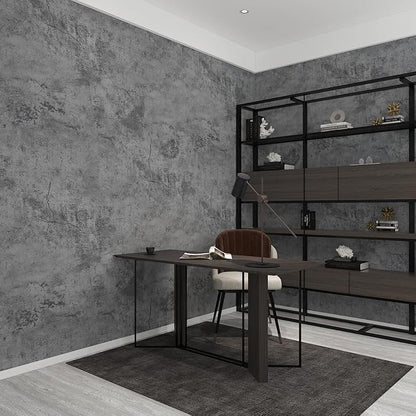 3yecao 48"×79" Wide Thick Dark Blue Grey Cracked Concrete Wallpaper Peel and Stick Waterproof Gray Concrete Contact Paper Vinyl Industrial Cement Wall Sticker for Countertops Desk Kitchen