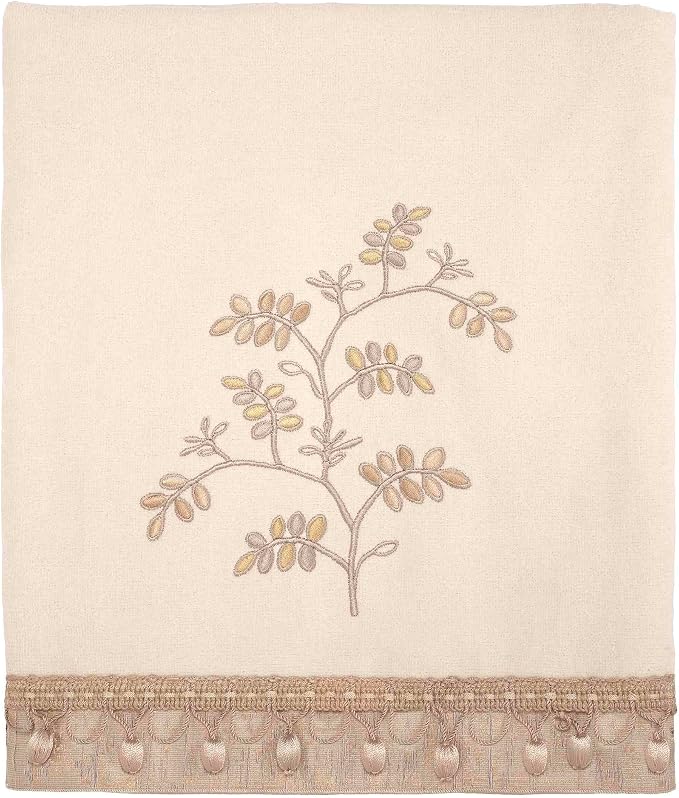 Avanti Linens - Bath Towel, Soft & Absorbent Cotton Towel (Willow Collection, Ivory)